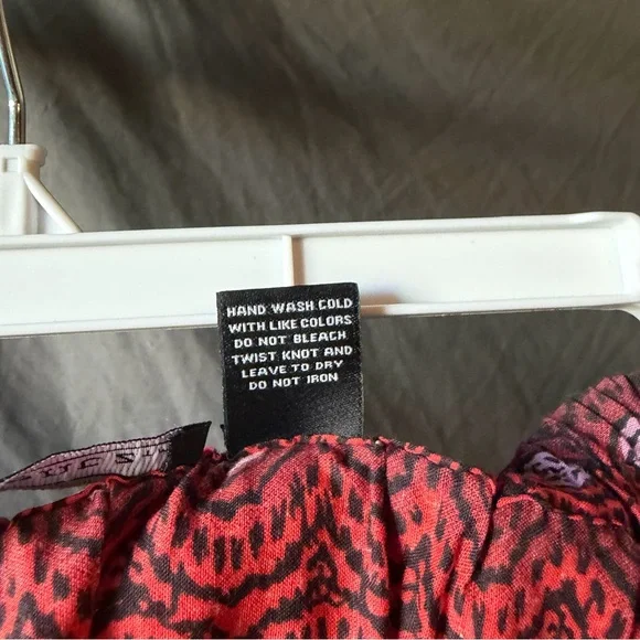 ELEMENTZ Patterned Maxi Skirt Ribbon Detail 100% Cotton Boho Eclectic MEDIUM - Picture 7 of 7